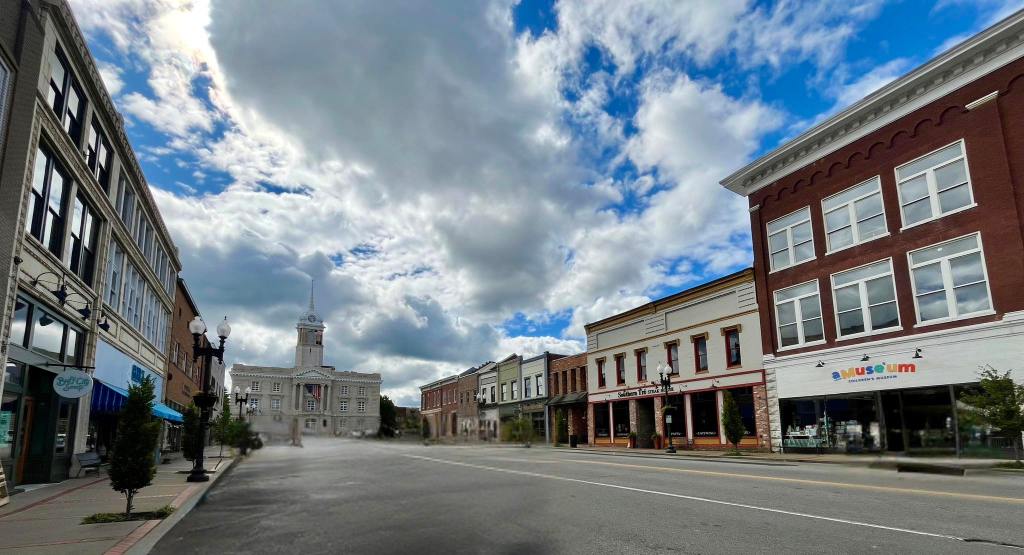 Downtown Columbia, Tennessee, featuring the historic courthouse square and local shops
